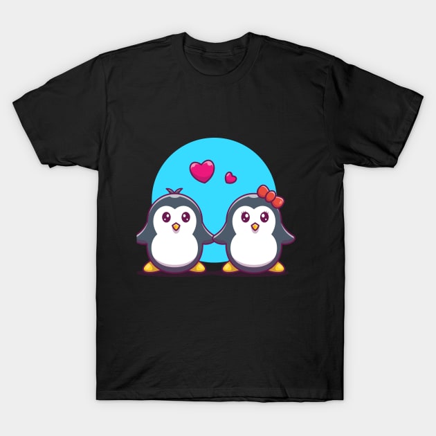 Couple of penguin cartoon T-Shirt by Catalyst Labs